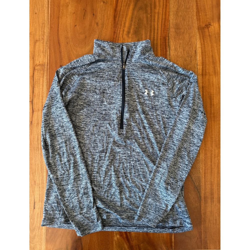 Under Armour Men's Gray 1/4 Zip Baselayer Shirt‎ Size XL